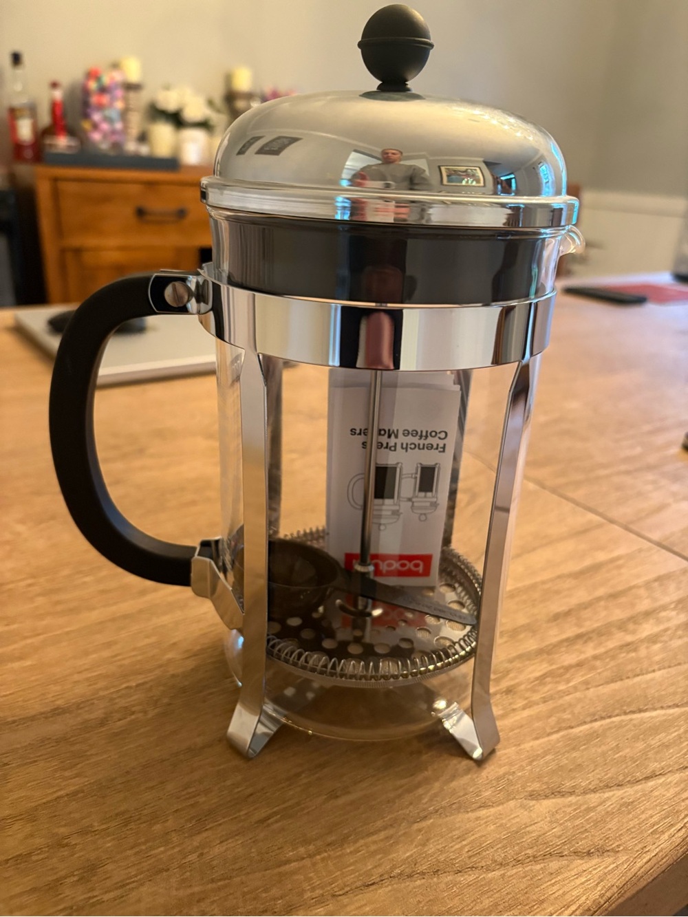 Bodum French Press Coffee Maker in Chrome and Black